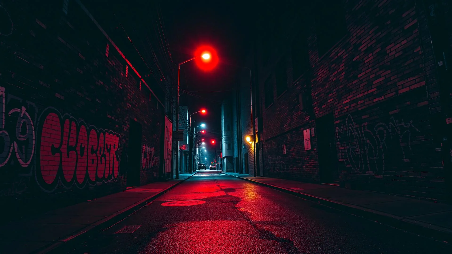 Grunge urban street scene with graffiti, evoking the Chuck Paradi$e Irvington aesthetic