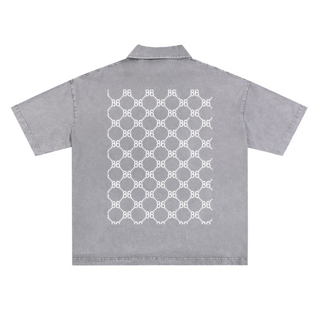 86 Print Snow-Washed Polo T-Shirt view 4