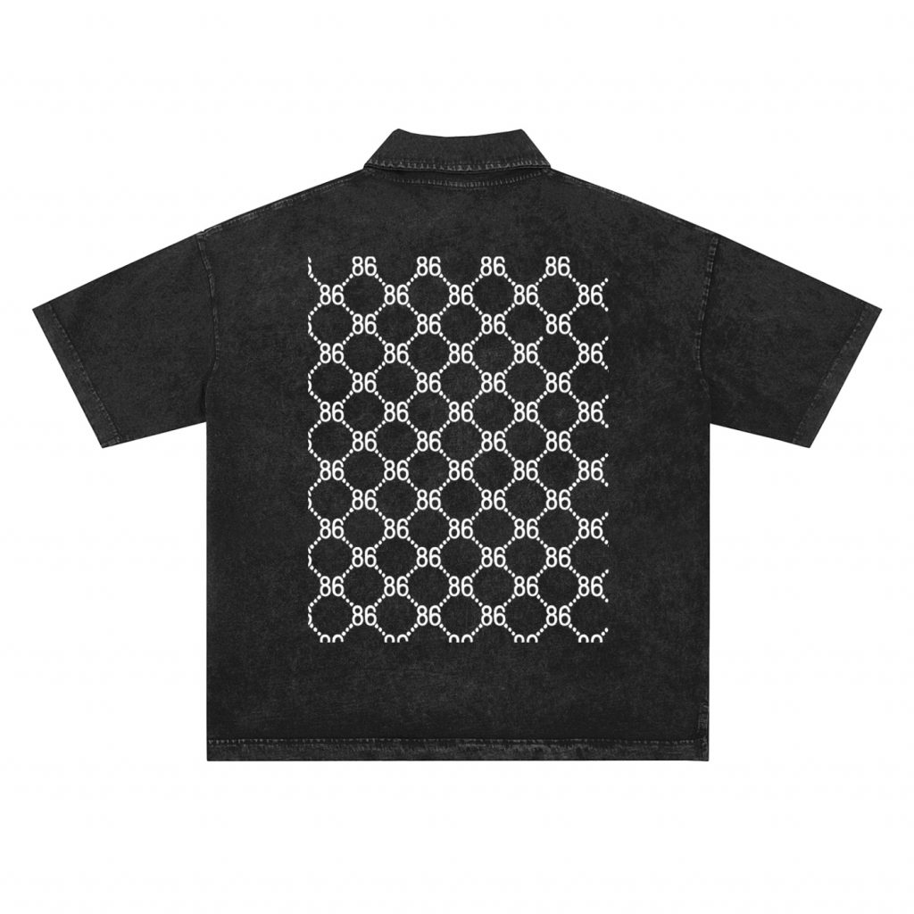 86 Print Snow-Washed Polo T-Shirt view 2