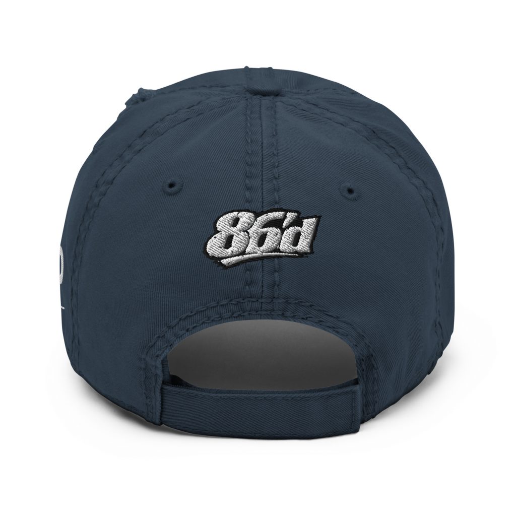 86'd Caution Distressed Dad Hat view 8
