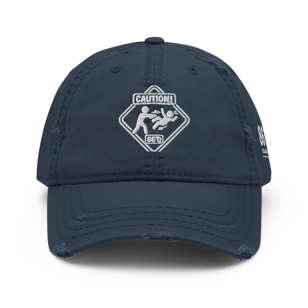 86'd Caution Distressed Dad Hat view 7