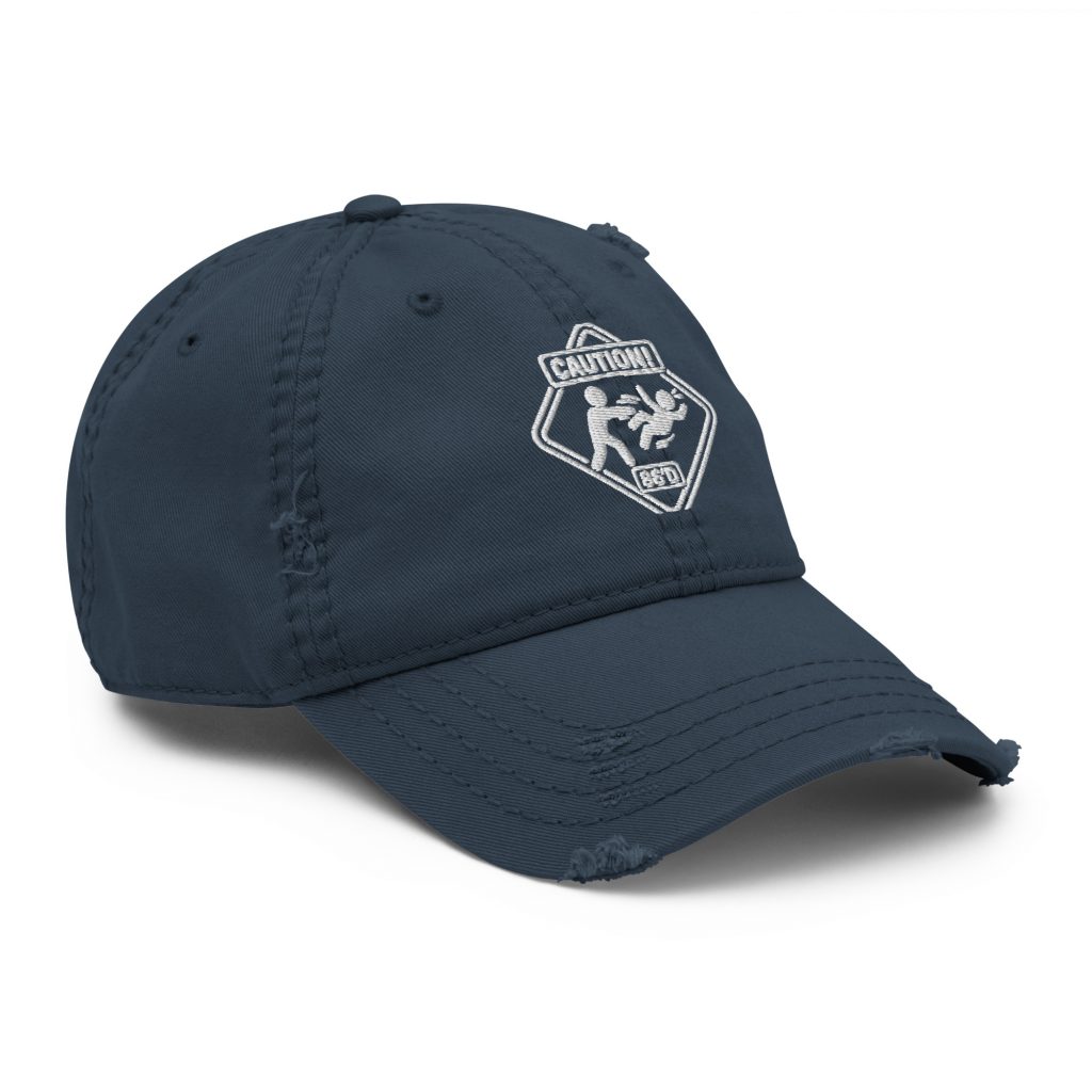 86'd Caution Distressed Dad Hat view 11