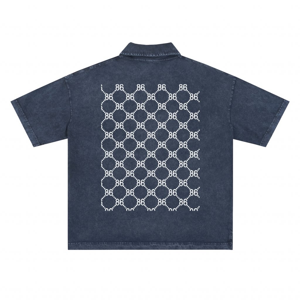 86 Print Snow-Washed Polo T-Shirt view 6